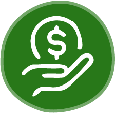 hand holding a money symbol